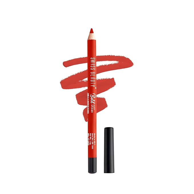 Swiss Beauty Bold Matt Lip Liner | Long-lasting |Matte Finish | Non-drying | Shade-15, 1.6gm - Image 2